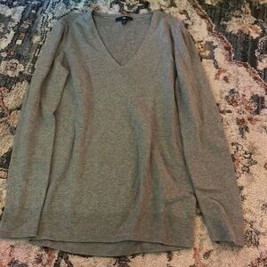 Grey Gap V Neck Sweater